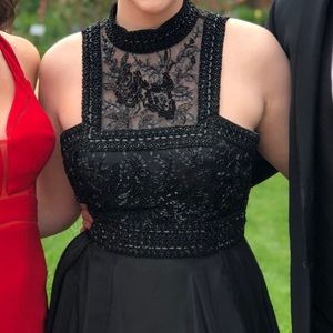 Black beaded Sherri Hill